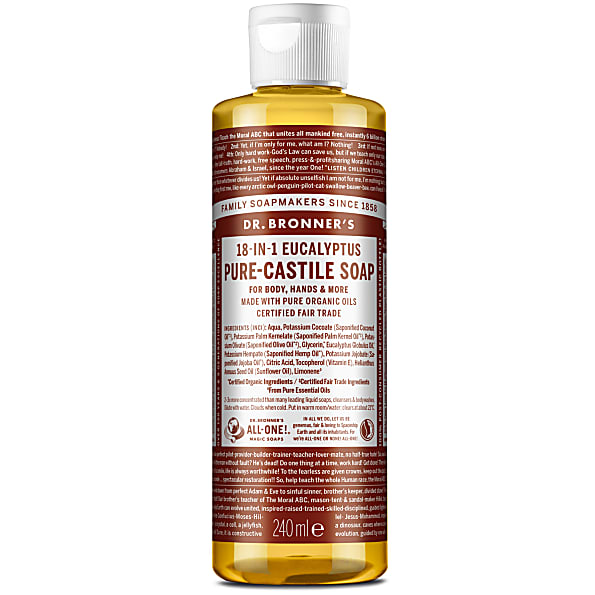 Dr Bronner's Pure Castile Liquid Soap Eucalyptus 237ml – MicroBio Health™