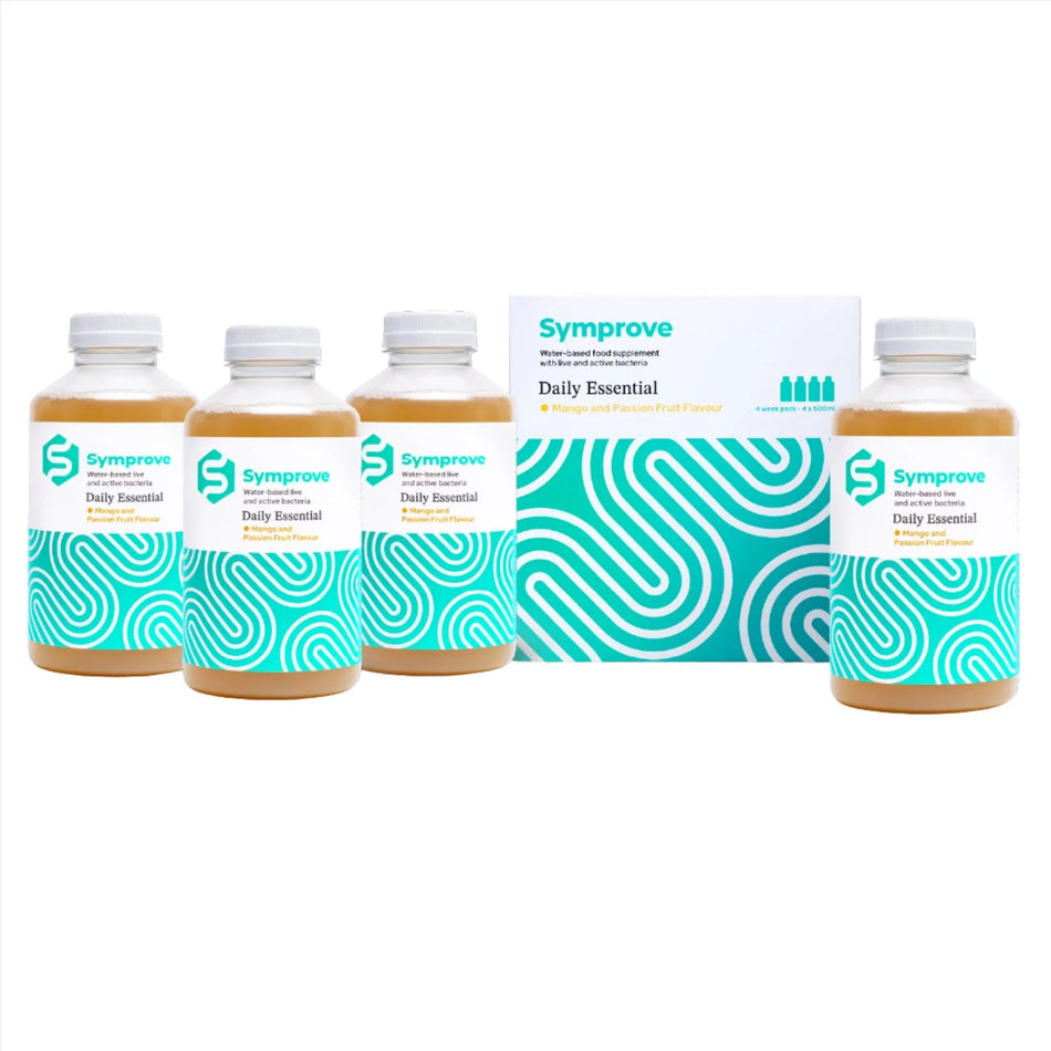 Symprove Mango & Passionfruit Flavour Water Based Food Supplement 4 x 500ml 4 Week Supply