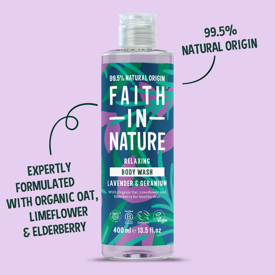 Faith in Nature - Lavender and Geranium Body Wash 400ml