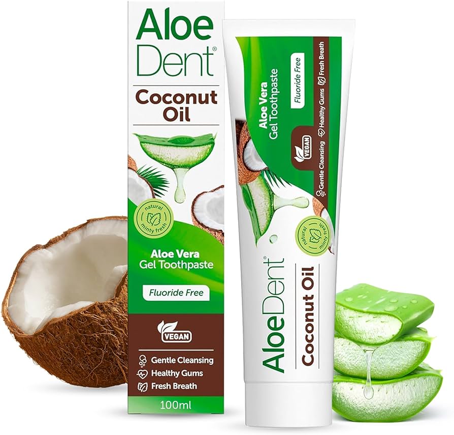 Aloe Dent - Coconut Oil Aloe Vera Gel Toothpaste Fluoride Free 100ml