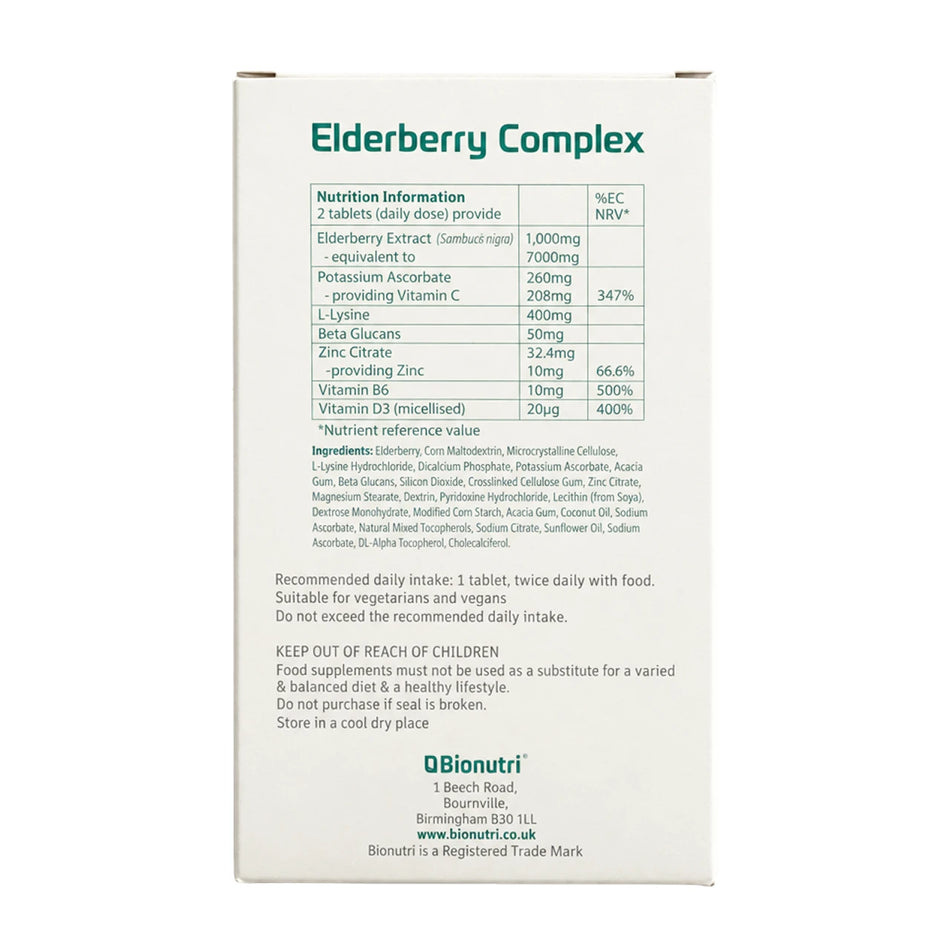 Bionutri Elderberry Complex 90 Tablets - MicroBio Health™