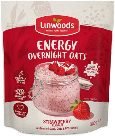 Linwood's Energy Overnight Oats - Strawberry 300g