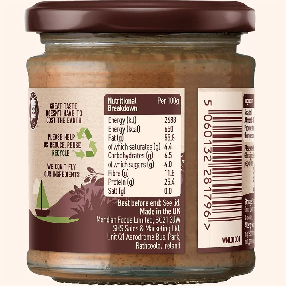 Meridian Smooth Almond Butter BIG JAR 470g - MicroBio Health™