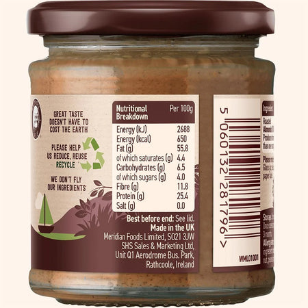 Meridian Smooth Almond Butter BIG JAR 470g - MicroBio Health™