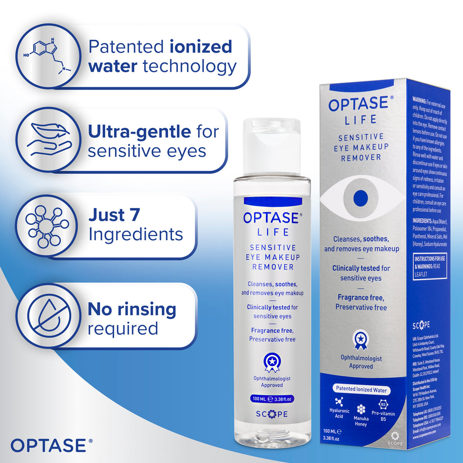 Optase Life Sensitive Eye Makeup Remover 100ml