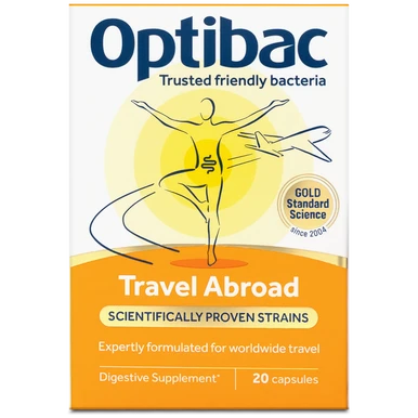 OptiBac Travel Abroad 20 Capsules - MicroBio Health™