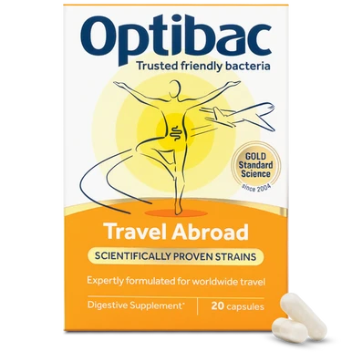 OptiBac Travel Abroad 20 Capsules - MicroBio Health™