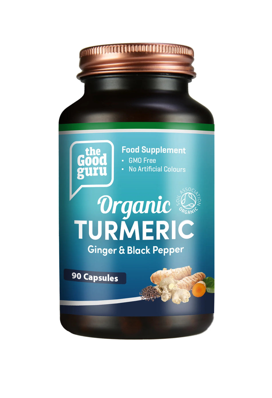 theGoodGuru - Organic Turmeric + Ginger & Black Pepper 90 Capsules