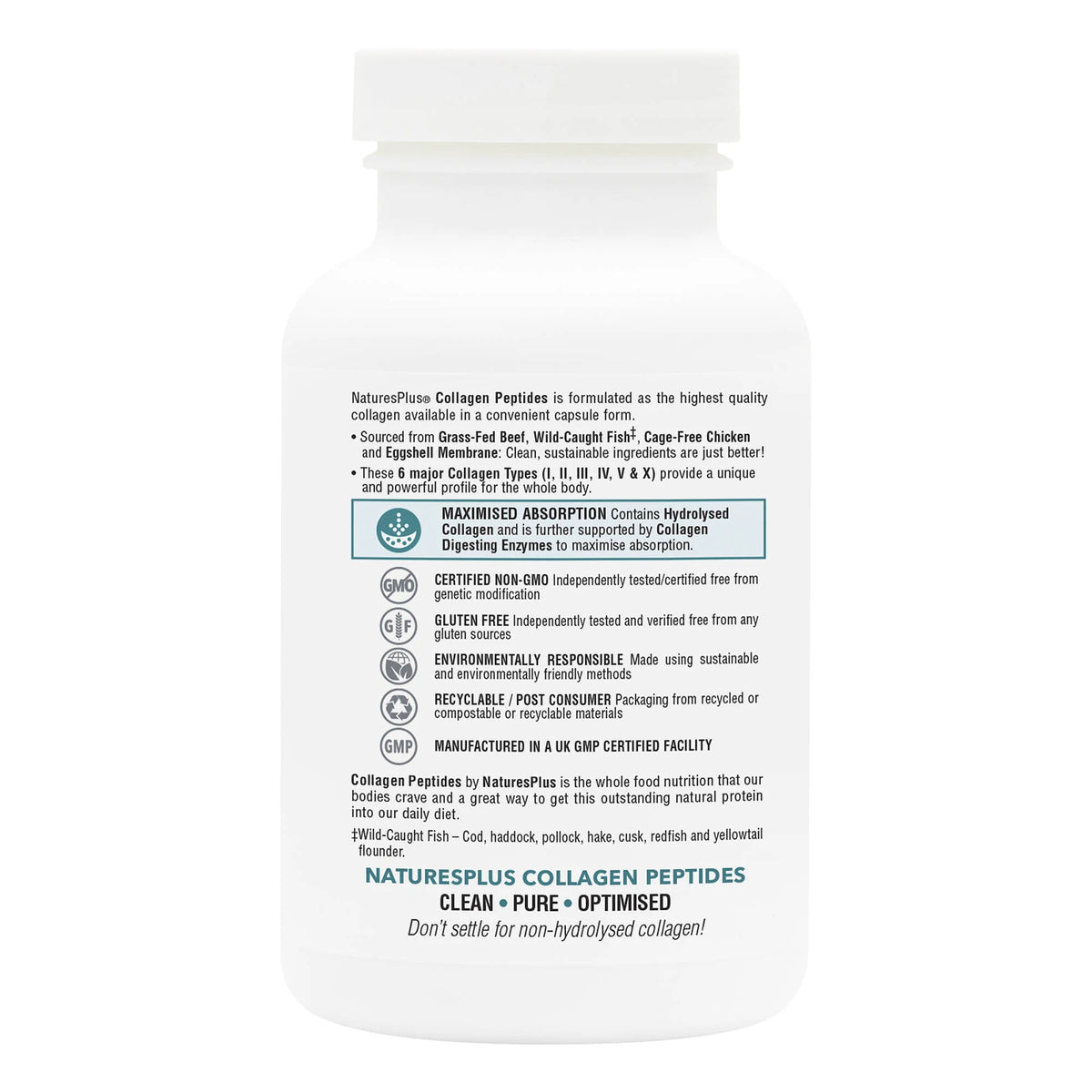 Natures Plus Collagen Peptides 120 Capsules – MicroBio Health™