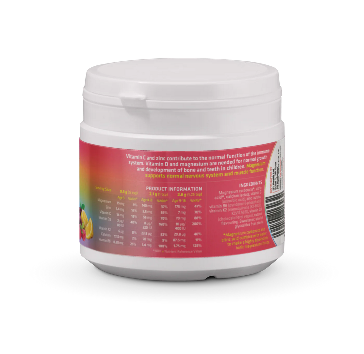 MAG365 Kids Multi Fruit Splash Magnesium 150g powder - MicroBio Health™