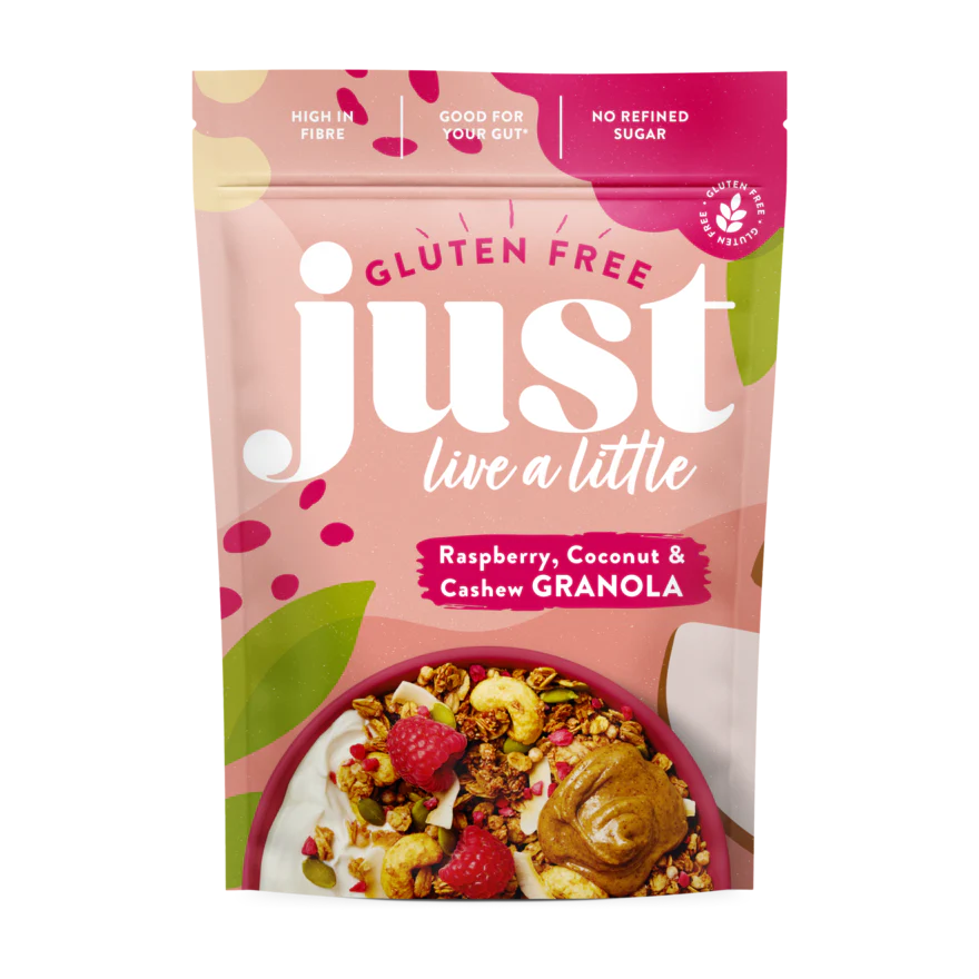 Just Live A Little Raspberry, Coconut &Cashew Granola 360g