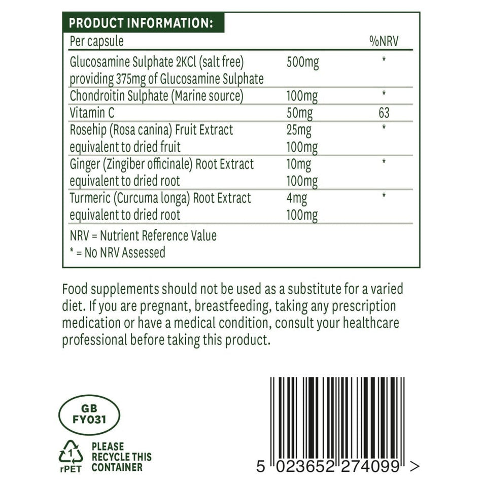 Natures Aid Glucosamine & Chondroitin Complex 90 Capsules