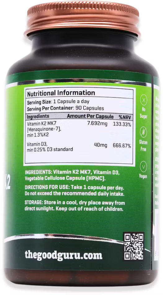 TheGoodGuru - Organic Vitamin D & k2 (90 capsules)