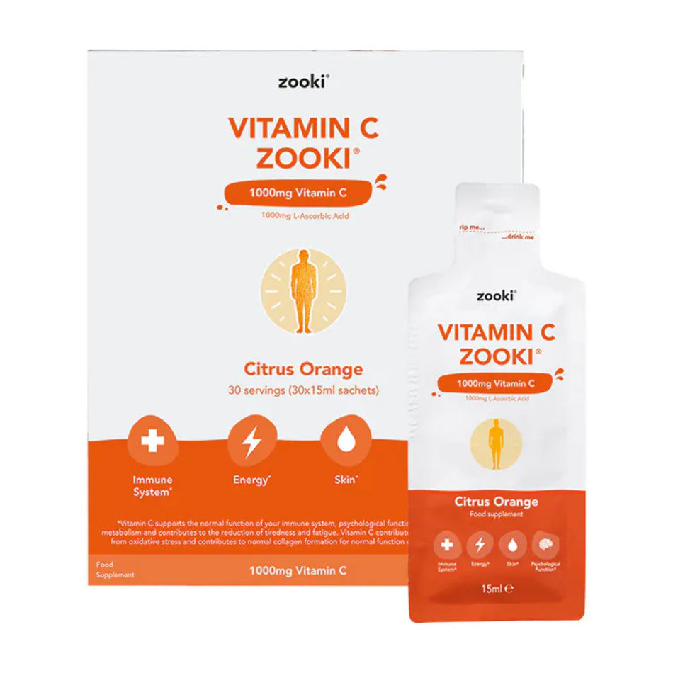 Zooki Liposomal  Vitamin C 1000mg 30 Sachets - Citrus Orange