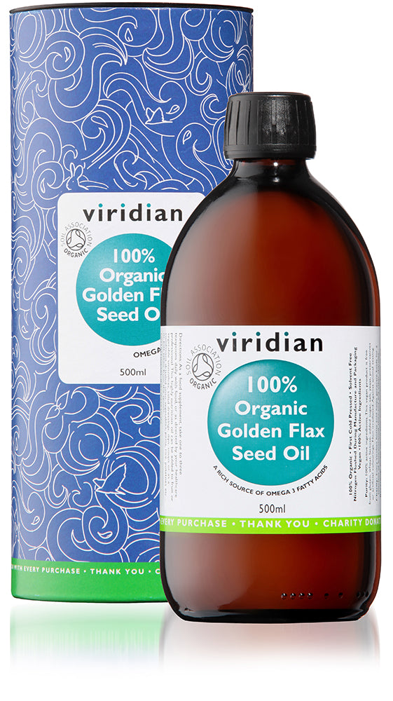 Viridian Organic Golden Flaxseed Oil 500ml - MicroBio Health