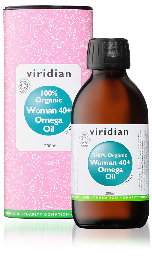 Viridian Organic Woman 40+ Omega Oil 200ml - MicroBio Health