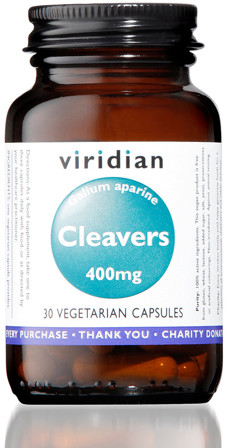 Viridian Cleavers 400mg Veg Caps 30 - MicroBio Health