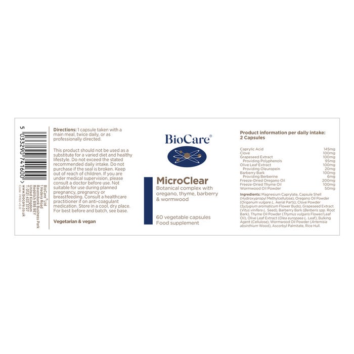 BioCare MicroClear 60 Capsules – MicroBio Health™