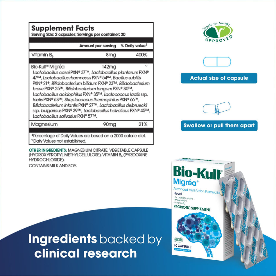 Bio-Kult Migrea 60 Capsules - MicroBio Health