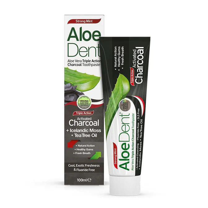 Aloe Dent Activated Charcoal Toothpaste 100ml – MicroBio Health™
