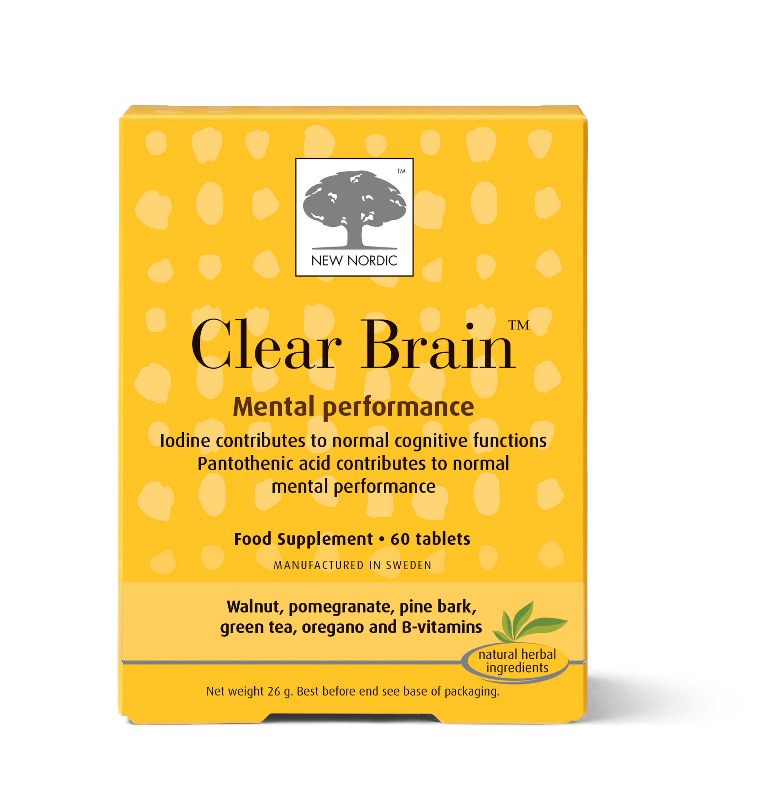 New Nordic Clear Brain 60 Tablets - MicroBio Health