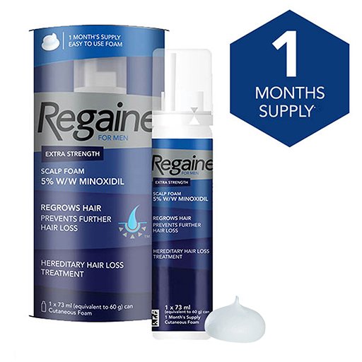 Regaine for Men Extra Strength Hair Regrowth Foam 73ml - MicroBio Health