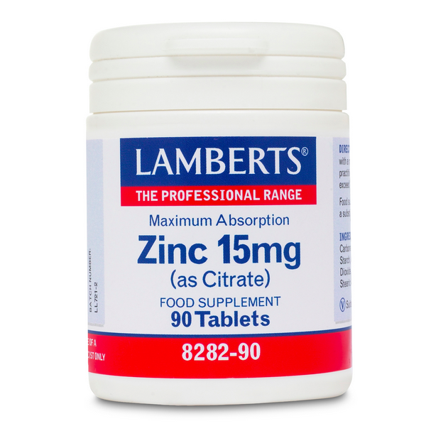 Lamberts Zinc Citrate 15mg 90 Tabs - MicroBio Health