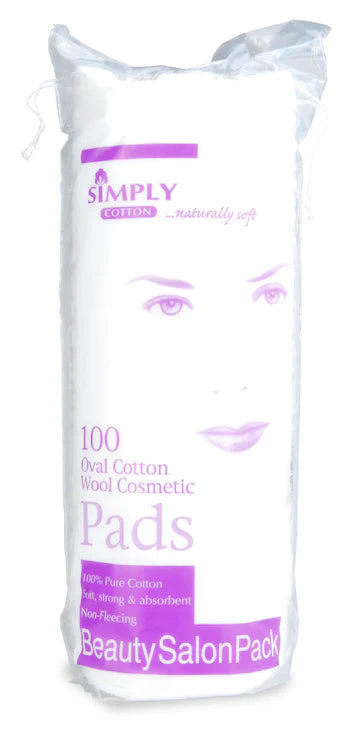 Simply Cotton Cosmetic Pads Oval 100