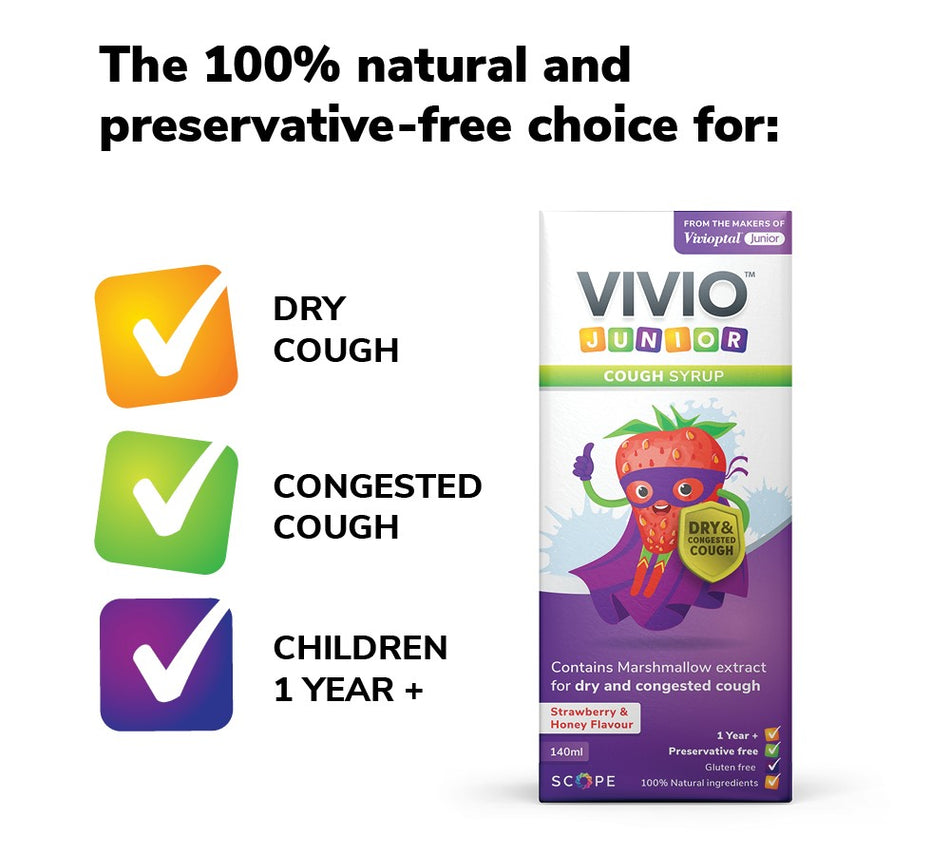 Vivio Junior Cough Syrup 140ml - MicroBio Health